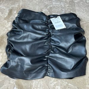 Zara Faux Mini Skirt